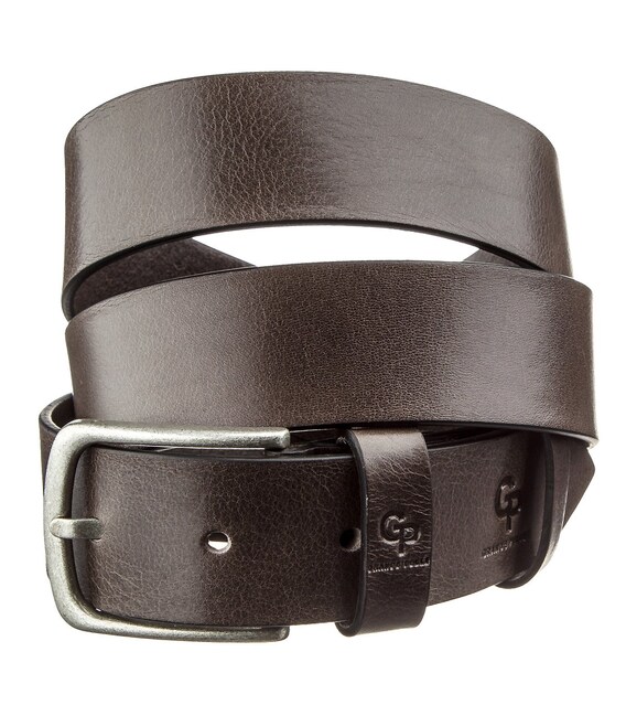 Ремінь чоловічий з круглою пряжкою Grande Pelle 11271 Капучино картинка, зображення, фото