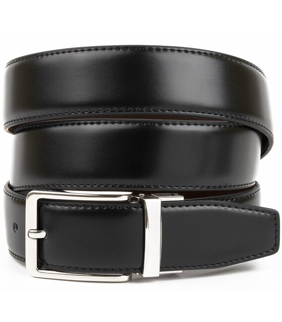 Ремень мужской двусторонний механика Vintage 20224 Черный фото, картинка, изображение