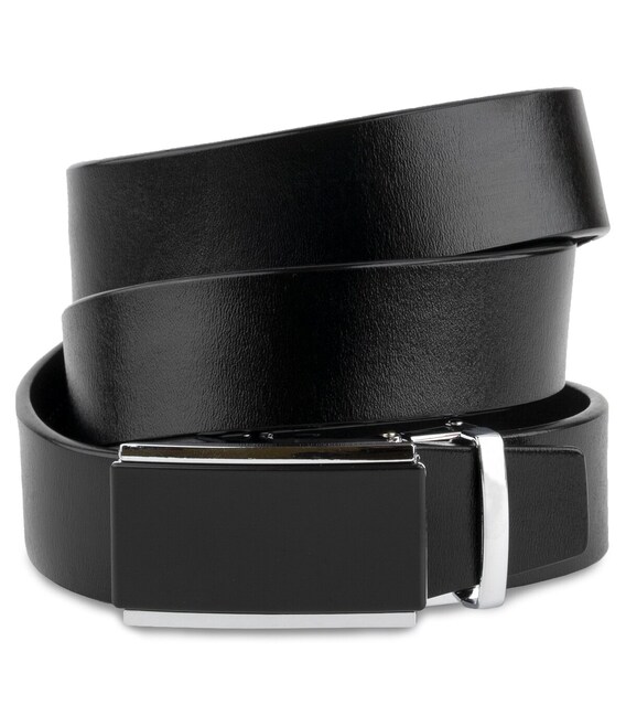 Ремень мужской черный прямоугольник Vintage 20257 Черный фото, картинка, изображение