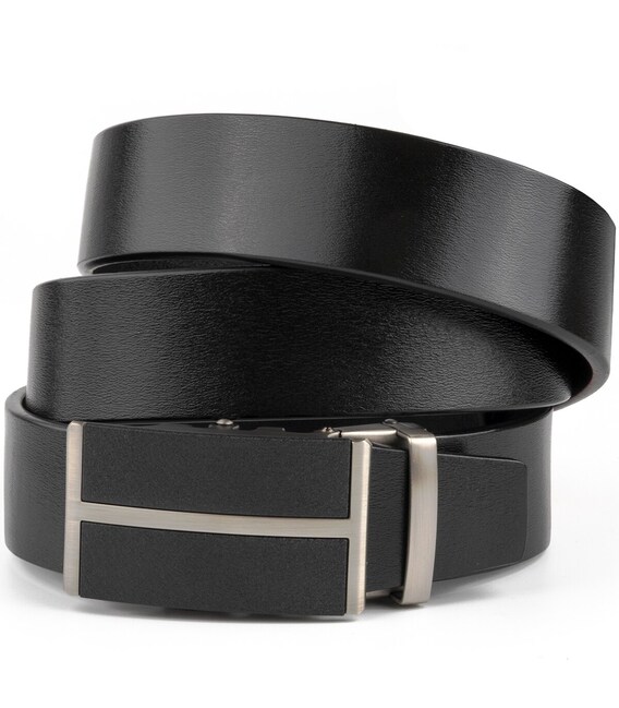 Ремень мужской с черными вставками на пряжке Vintage 20304 Черный фото, картинка, изображение