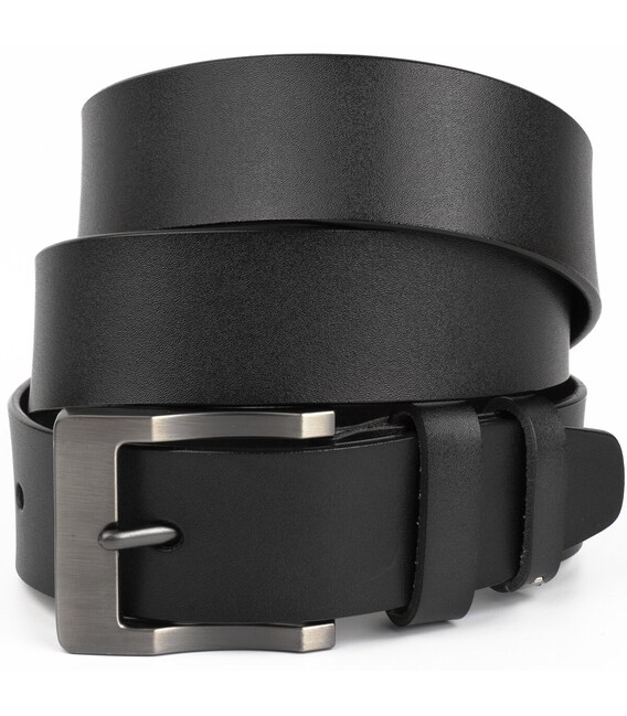 Ремень мужской с затемненной пряжкой механика Vintage 20317 Черный фото, картинка, изображение