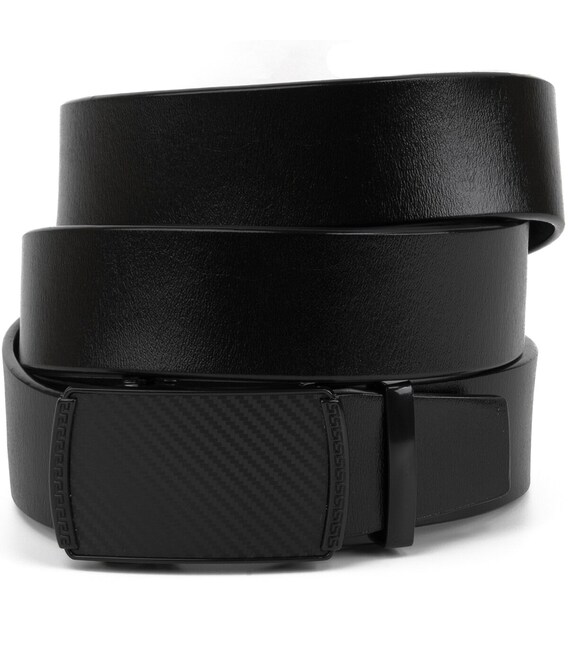 Ремінь чоловічий з пряжкою невеликий ромб Vintage 20285 Чорний картинка, зображення, фото