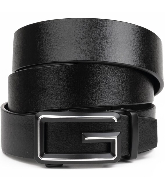 Ремінь чоловічий c силуетом букви G Vintage 20287 Чорний картинка, зображення, фото
