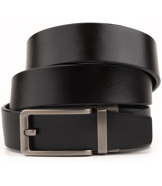 Мужской ремень с оригинальной автоматической пряжкой Vintage 20306 Черный фото, картинка, изображение