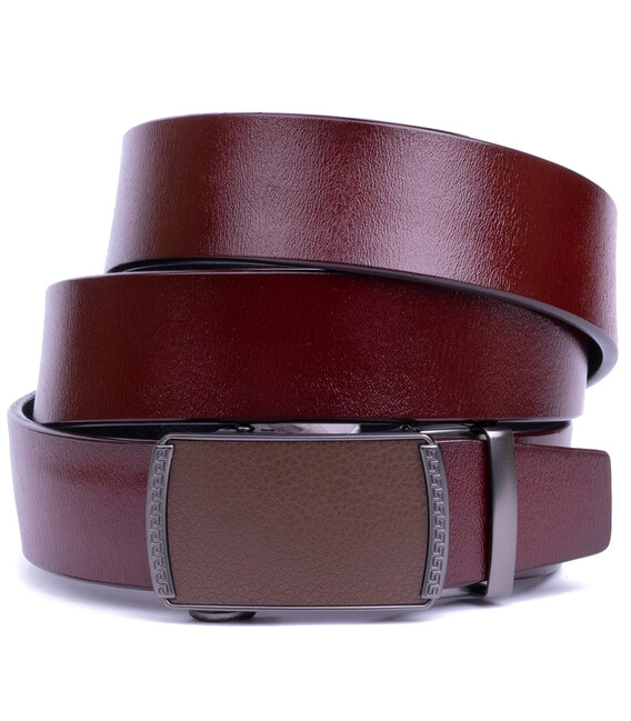 Ремень мужской c пряжкой-автомат Vintage 20339 Коричневый фото, картинка, изображение