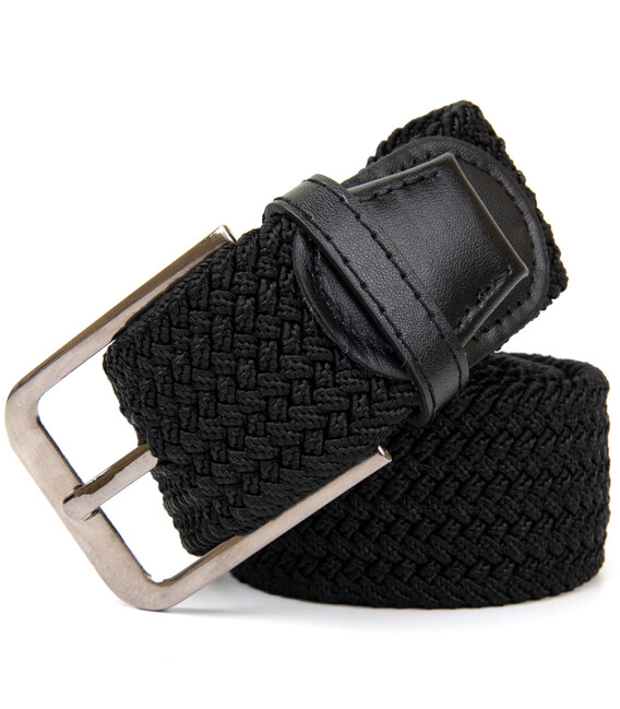 Текстильный ремень мужской классика Vintage 20521 Черный фото, картинка, изображение