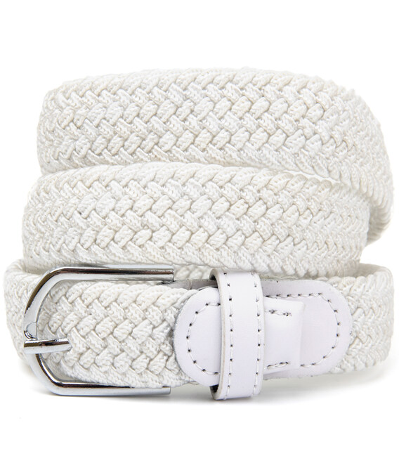 Текстильный женский ремень классика Vintage 20545 Белый фото, картинка, изображение