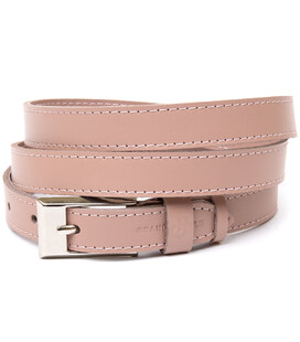 Тонкий женский кожаный ремень GRANDE PELLE 11448 Розовый фото, картинка, изображение