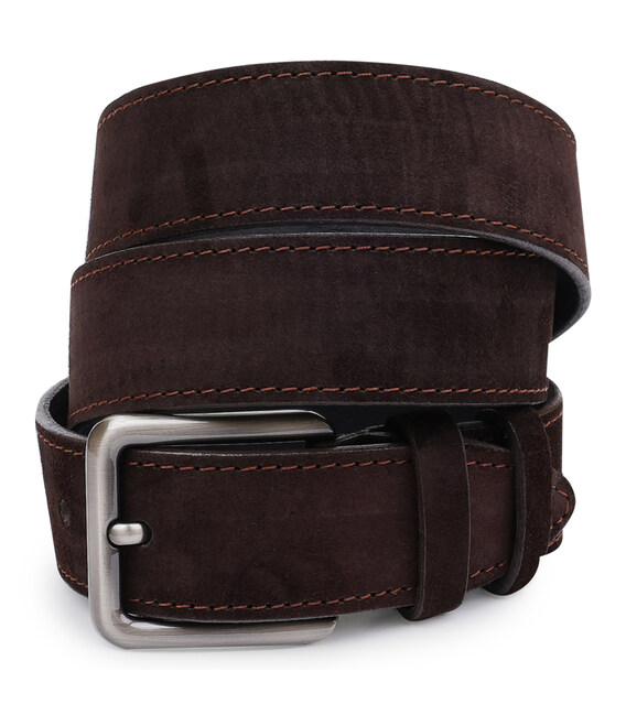 Чоловічий замшевий ремінь Vintage 20739 Коричневий картинка, зображення, фото