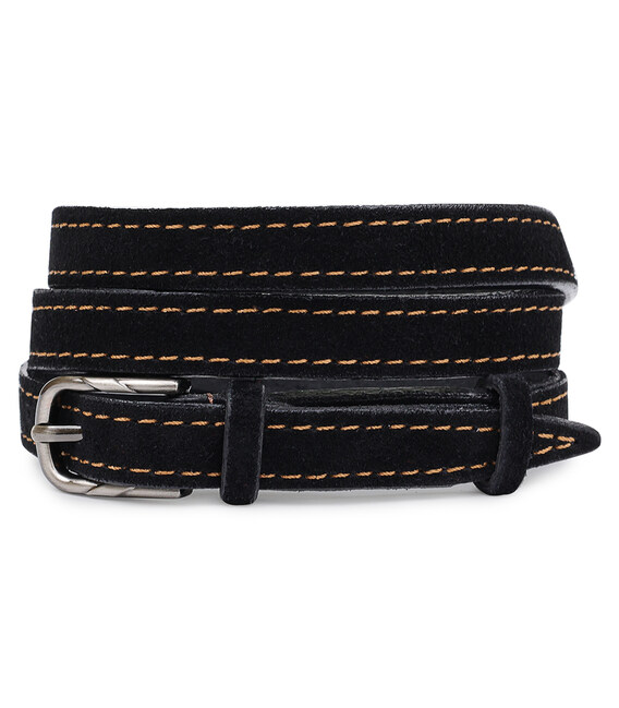 Замшевый оригинальный женский ремень Vintage 20756 Черный фото, картинка, изображение