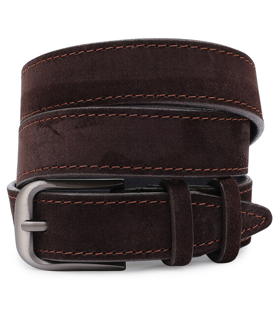 Замшевий ремінь для жінок Vintage 20782 Темно-коричневий картинка, зображення, фото