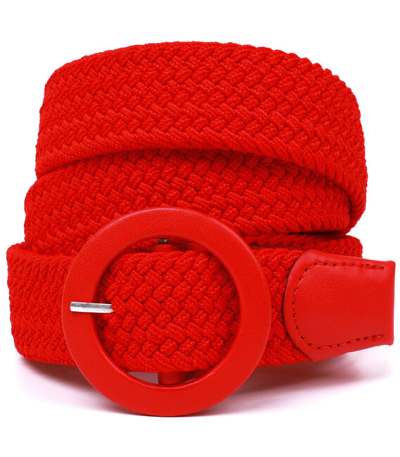 Красивый женский текстильный ремень Vintage 20817 Красный фото, картинка, изображение