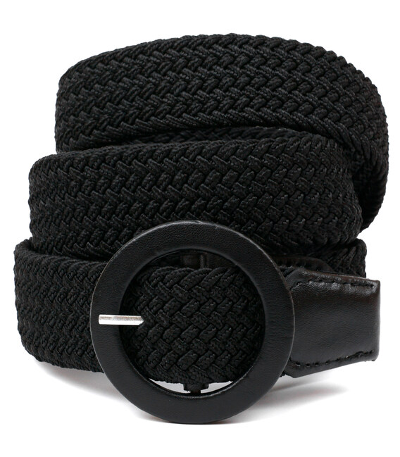 Женский текстильный ремень Vintage 20821 Черный фото, картинка, изображение