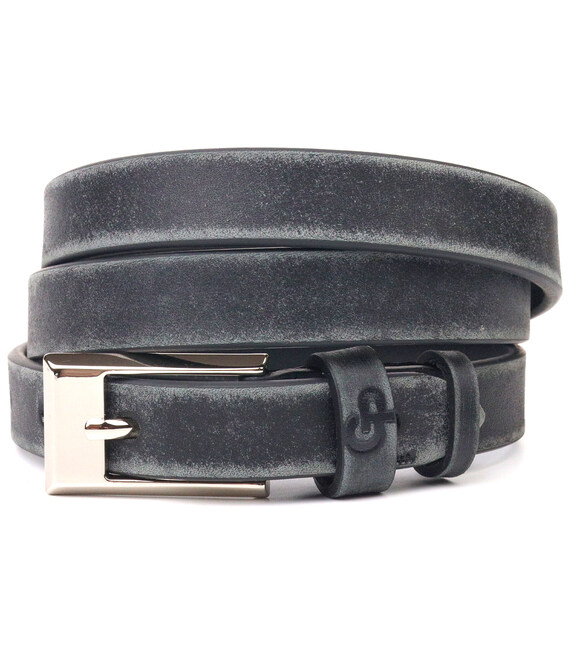 Жіночий ремінь із натуральної шкіри у вінтажному стилі Grande Pelle 21444 Чорний картинка, зображення, фото