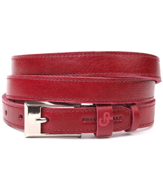 Неповторний жіночий ремінь із натуральної шкіри Grande Pelle 21447 Бордовий картинка, зображення, фото