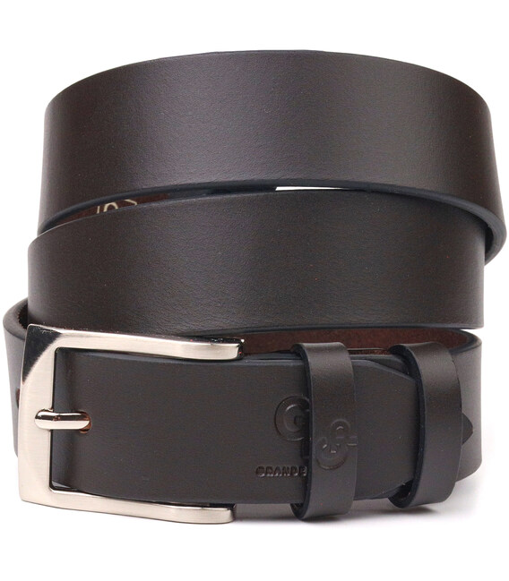 Стильный брючный мужской ремень из натуральной кожи Grande Pelle 21449 Коричневый фото, картинка, изображение