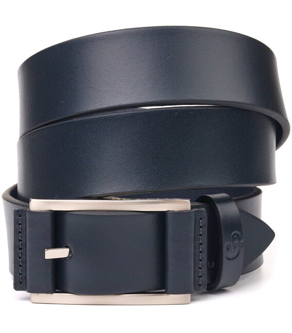 Элегантный мужской ремень под брюки из натуральной кожи Grande Pelle 21452 Синий фото, картинка, изображение