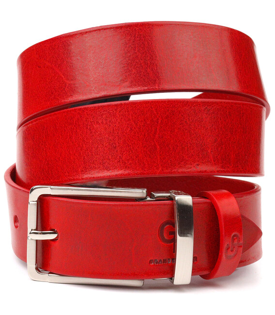 Якісний жіночий ремінь із натуральної шкіри Grande Pelle 21456 Червоний картинка, зображення, фото