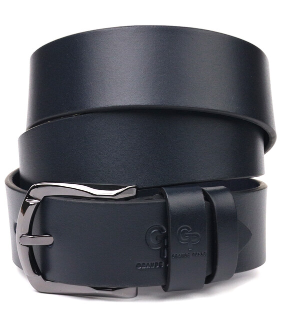 Практичный ремень для мужчин из натуральной кожи Grande Pelle 21471 Синий фото, картинка, изображение
