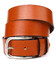 Качественный ремень для мужчин из натуральной кожи Grande Pelle 21472 Рыжий фото, картинка, изображение