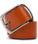 Люксовый ремень для мужчин из натуральной кожи Grande Pelle 21473 Рыжий фото, картинка, изображение