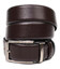 Двосторонній чоловічий ремінь із пряжкою автомат з натуральної шкіри BOND 22072 Коричневий картинка, зображення, фото