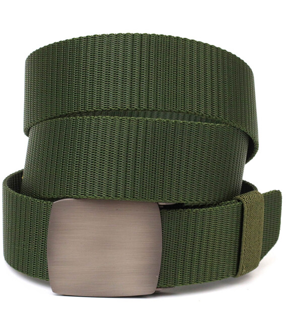 Крепкий мужской ремень с металлической пряжкой из текстиля 20595 Vintage Зеленый фото, картинка, изображение