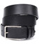 Классический брючный ремень для мужчин из натуральной кожи GRANDE PELLE 11676 Черный фото, картинка, изображение