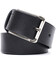 Классический брючный ремень для мужчин из натуральной кожи GRANDE PELLE 11676 Черный фото, картинка, изображение