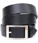 Кожаный брючный ремень для мужчин из квадратной пряжкой GRANDE PELLE 11678 Черный фото, картинка, изображение