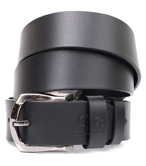 Превосходный ремень под джинсы из натуральной кожи GRANDE PELLE 11686 Черный фото, картинка, изображение