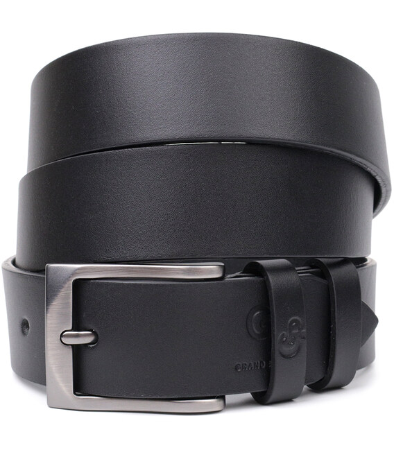 Стильный пояс под брюки для мужчин из натуральной кожи GRANDE PELLE 11690 Черный фото, картинка, изображение