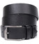 Стильный пояс под брюки для мужчин из натуральной кожи GRANDE PELLE 11690 Черный фото, картинка, изображение
