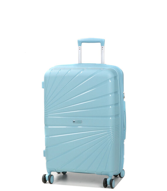 Чемодан Airtex 287 Maxi Worldline голубой фото, картинка, изображение