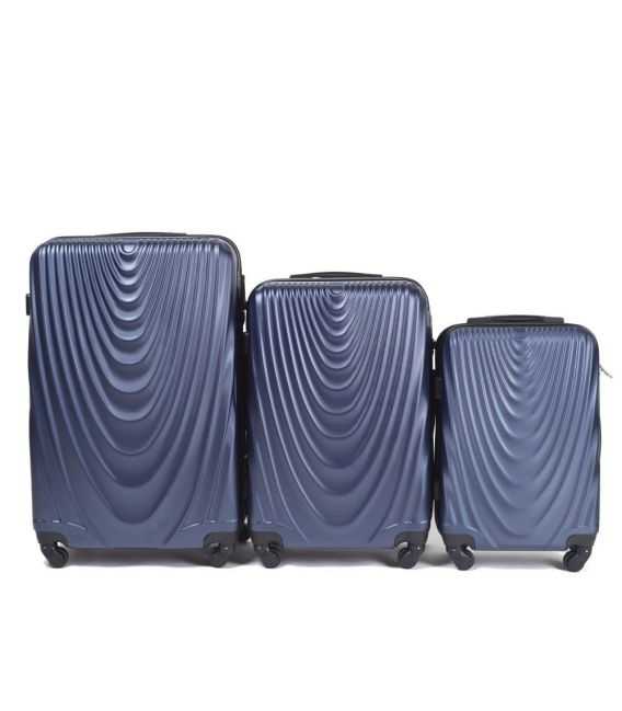 Набір Валіз Wings 304 3 в 1 синій - картинка, зображення, фото валізи