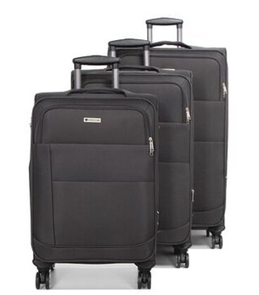Набор чемоданов Airtex 620 Worldline 3 в 1 серый фото, картинка, изображение