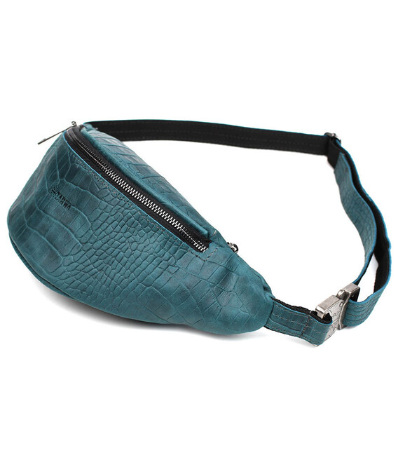 Сумка з натуральної шкіри REPK-3035-3md TARWA синя рептилія фото, картинка, изображение