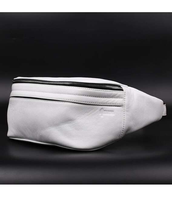 Сумка бананка для фотоапарата шкіряна TARWA GS-1313-4lx біла наппа фото, картинка, изображение