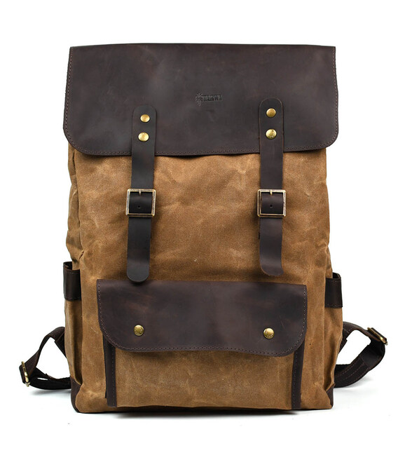 Рюкзак для ноутбука з канвас та крейзі RCW-9001-4lx TARWA фото, картинка, изображение