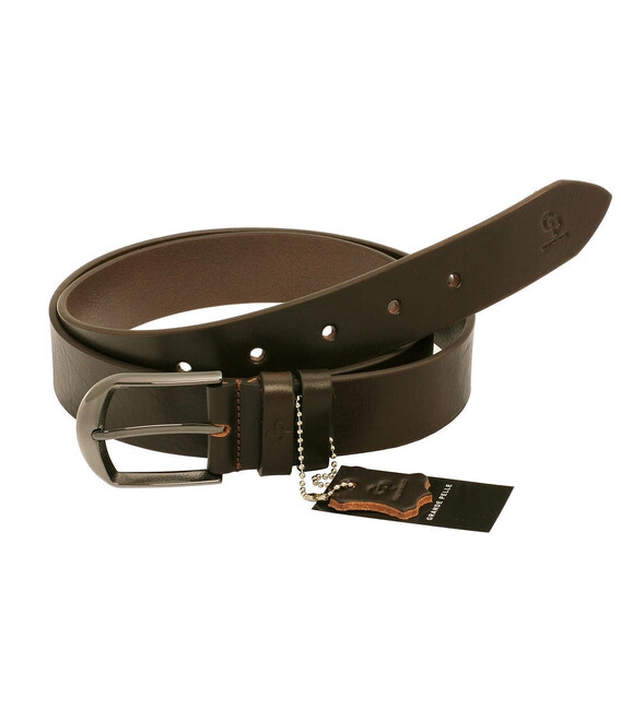 Шкіряний ремінь Labbro 313512800, шоколад від GrandePelle фото, картинка, изображение