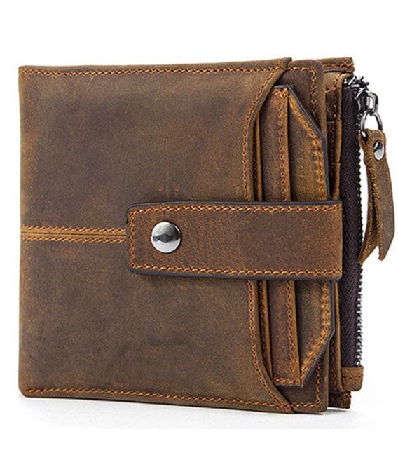 Кошелек с потертостями Vintage 14689 Коричневый фото, картинка, изображение