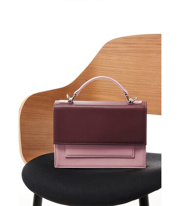 Жіноча шкіряна сумка Grace бордовий/рожевий картинка, зображення, фото