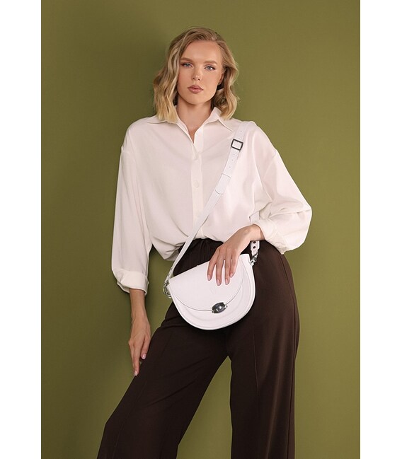 Жіноча шкіряна сумка Kira біла картинка, зображення, фото