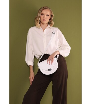 Жіноча шкіряна сумка Kira біла картинка, зображення, фото