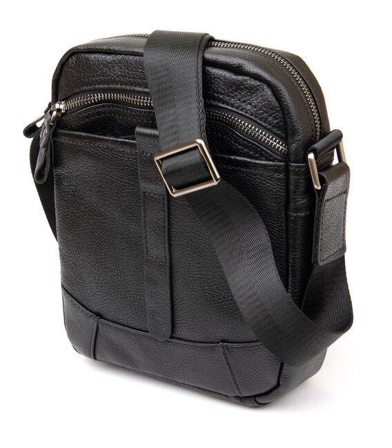 Сумка компактна чоловіча Vintage 14652 Чорна картинка, зображення, фото
