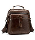 Сумка чоловіча гладка Vintage 14700 Коричнева картинка, зображення, фото