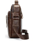 Сумка чоловіча гладка Vintage 14700 Коричнева картинка, зображення, фото