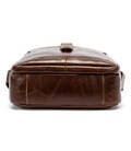 Сумка чоловіча гладка Vintage 14700 Коричнева картинка, зображення, фото