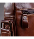Сумка чоловіча гладка Vintage 14700 Коричнева картинка, зображення, фото