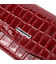 Красивий жіночий гаманець з клапаном із фактурної шкіри під крокодила KARYA 21115 Червоний картинка, зображення, фото